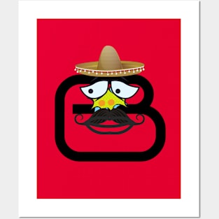 Funny Mexican B Initial Posters and Art